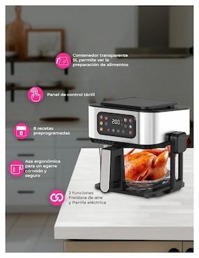 Freidora de aire con compartimento único Pink Garlic 5 L AFPE25