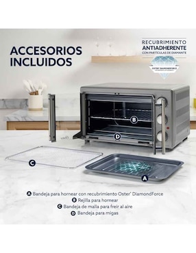 Horno eléctrico freidora Oster TSSTTV42FDMAFNS 42 L