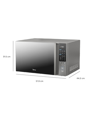 Horno de microondas convencional Midea modelo
MMDT14S2MG de 1.4 pies