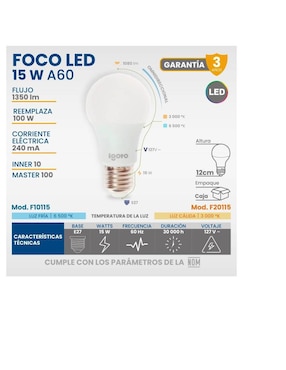Set ventilador de techo Igoto 3 velocidades