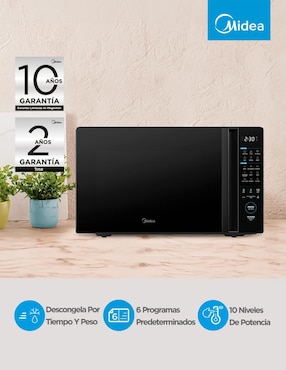 Horno de microondas convencional Midea modelo
MMDT11S2MB de 1.1 pies