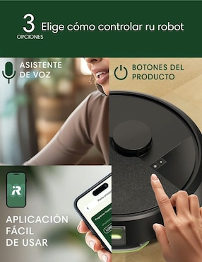 Aspiradora robot Irobot roomba combo 105 con conexión wi-fi 0.5 litros