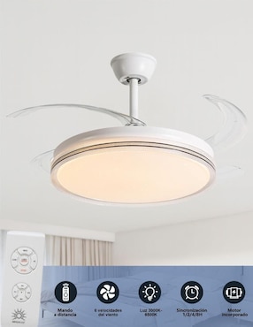 Ventilador de techo Megaluz con control remoto 6 velocidades