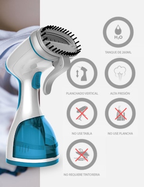 Cepillo de vapor Smart-Tek GS1212 suela acero inoxidable