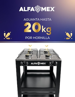 Parrilla Alfamex 412-4 de acero porcelanizado