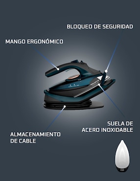 Plancha Rowenta DE6735U0 suela acero inoxidable