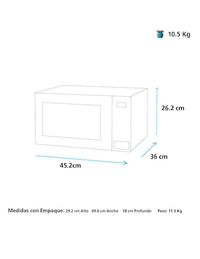 Horno de microondas convencional Mabe Eco Espejo de 0.7 pies