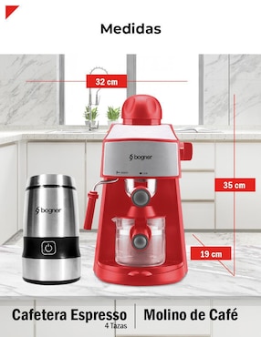Cafetera Espresso Bogner Bcm35r-bcg01