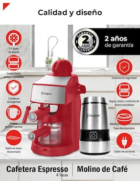 Cafetera Espresso Bogner Bcm35r-bcg01