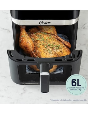 Freidora de aire con compartimento único Oster 6 L CKSTAF60WDDF