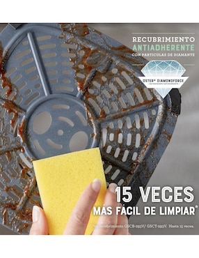 Freidora de aire con compartimento único Oster 6 L CKSTAF60WDDF