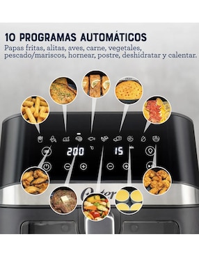 Freidora de aire con compartimento único Oster 6 L CKSTAF60WDDF