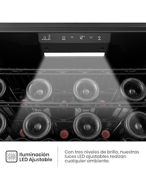Enfriador de vinos Hisense HWS054B1ASD capacidad de 50 a 59 botellas