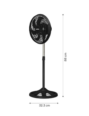 Ventilador de pedestal Practika 3 velocidades