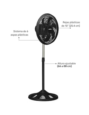 Ventilador de pedestal Practika 3 velocidades