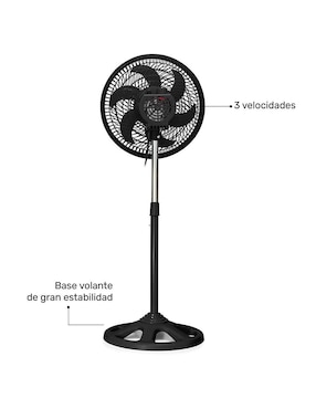Ventilador de pedestal Practika 3 velocidades
