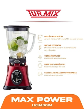 Licuadora Turmix Max Power 1 velocidad