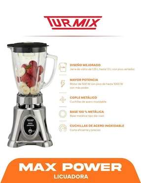 Licuadora Turmix Max Power 1 velocidad