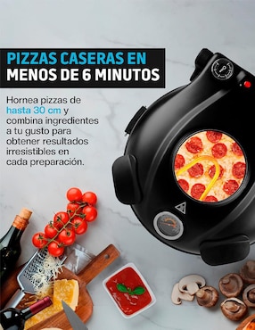 Mini horno para pizza con tapa Redlemon de acero inoxidable