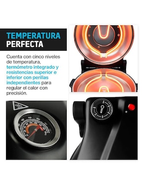 Mini horno para pizza con tapa Redlemon de acero inoxidable
