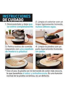 Mini horno para pizza con tapa Redlemon de acero inoxidable