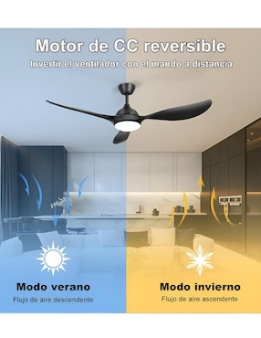 Ventilador de techo Xtellar con control remoto 6 velocidades