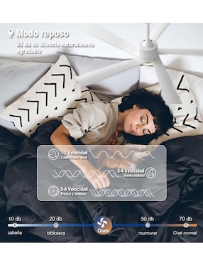 Ventilador de techo Xtellar con control remoto 6 velocidades