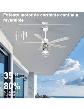 Ventilador de techo Xtellar con control remoto 6 velocidades