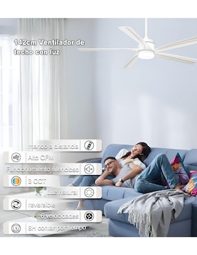 Ventilador de techo Xtellar con control remoto 6 velocidades