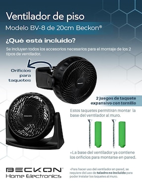 Ventilador de piso Beckon 3 velocidades