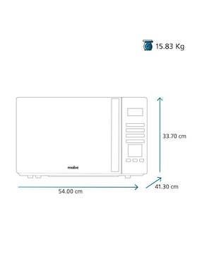 Horno de microondas convencional Mabe modelo HMM15SJW de 1.5 pies
