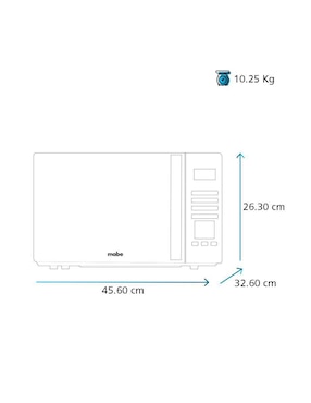 Horno de microondas convencional Mabe modelo HMM07SJW de 0.7 pies