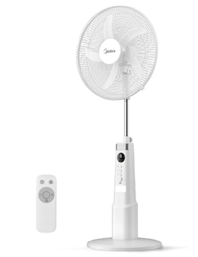 Ventilador de pedestal Midea con control remoto 9 velocidades