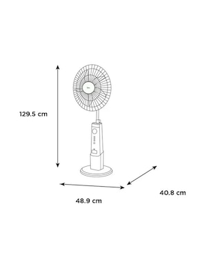 Ventilador de pedestal Midea con control remoto 9 velocidades