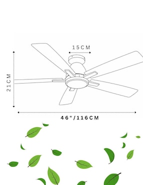 Ventilador de techo Megaluz con control 6 velocidades