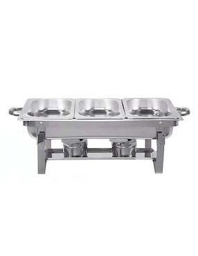 Chafer bufetera de acero inoxidable Shtark 3 compartimentos