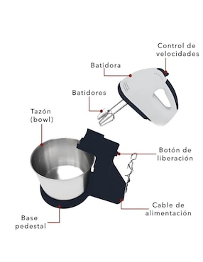 Batidora pedestal Xtellar 7 velocidades