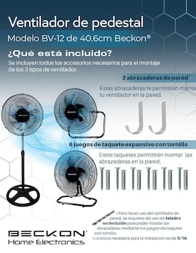 Ventilador de pedestal Beckon 3 velocidades