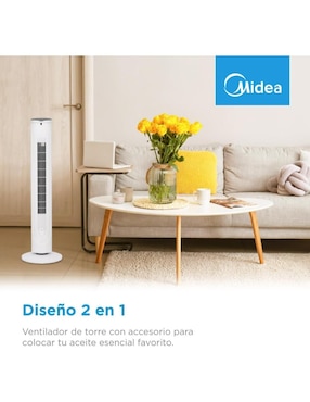 Ventilador de pedestal Midea con control remoto 5 velocidades