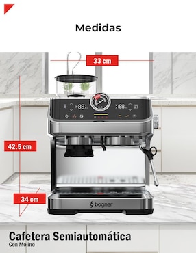 Cafetera con molino Bogner BECM01