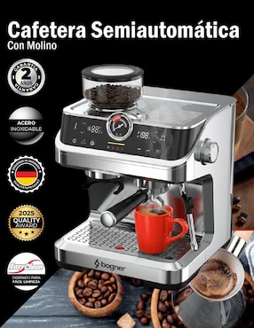 Cafetera con molino Bogner BECM01