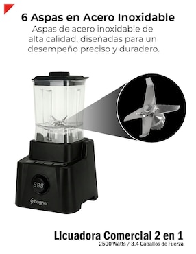Licuadora Bogner BSB10XG 5 velocidades