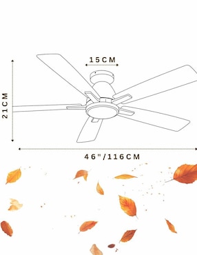 Ventilador de techo Megaluz con control remoto 6 velocidades