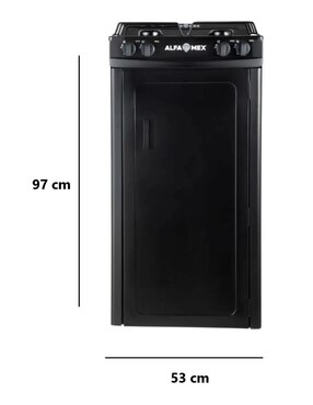 Parrilla de gas Alfamex 211-4-negro de peltre