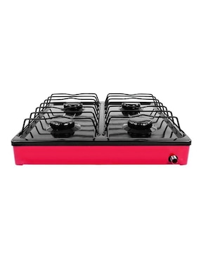 Parrilla de gas Alfamex 311-5-Rojo de acero porcelanizado
