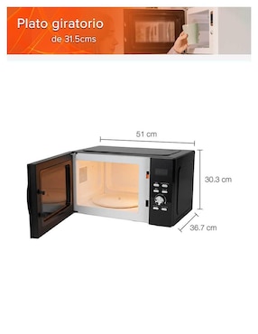 Horno de microondas convencional White Westinghouse modelo WWCMV10028WE_05 de 1 pie