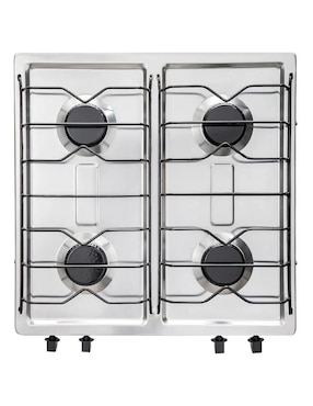 Parrilla de gas Alfamex 312-6-blanco de acero inoxidable