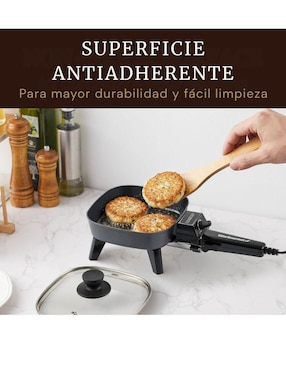 Sartén eléctrico Elite Gourmet de aluminio fundido