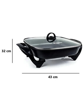 Sartén eléctrico con tapa Shtark de acero