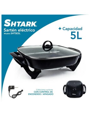 Sartén eléctrico con tapa Shtark de acero